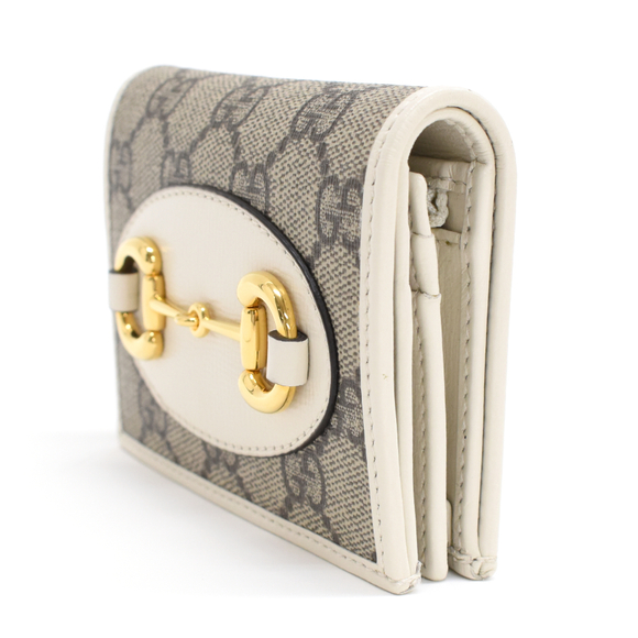 Gucci card case wallet bifold wallet GG Supreme Horsebit - Picture 2 of 9